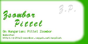zsombor pittel business card